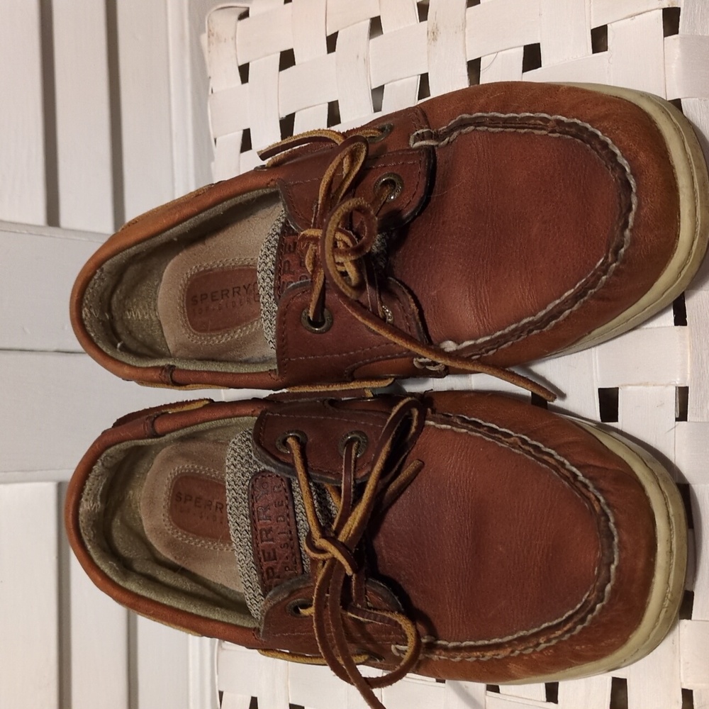 Sperry Brown Leather Bluefish Size 6.5M